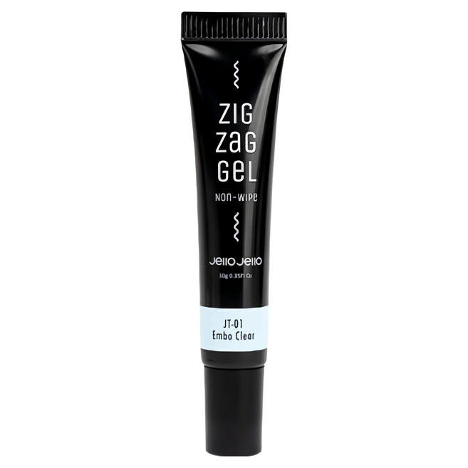 Jello Jello Zig Zag Gel 3D立體造型軟管膠, JT-01 Embo Clear, 10g, 1條