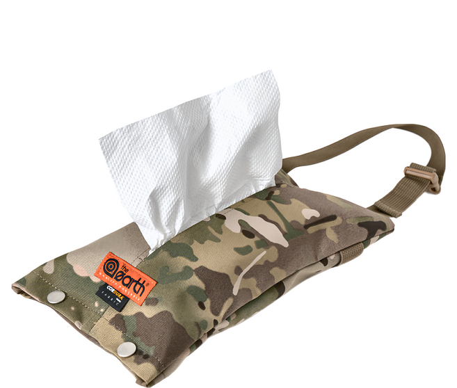 the earth CORDURA 吊掛式面紙套 80g, 綠迷彩