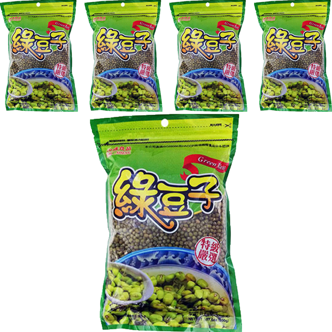 CHI-SHENG 耆盛食品 綠豆子, 500g, 5包
