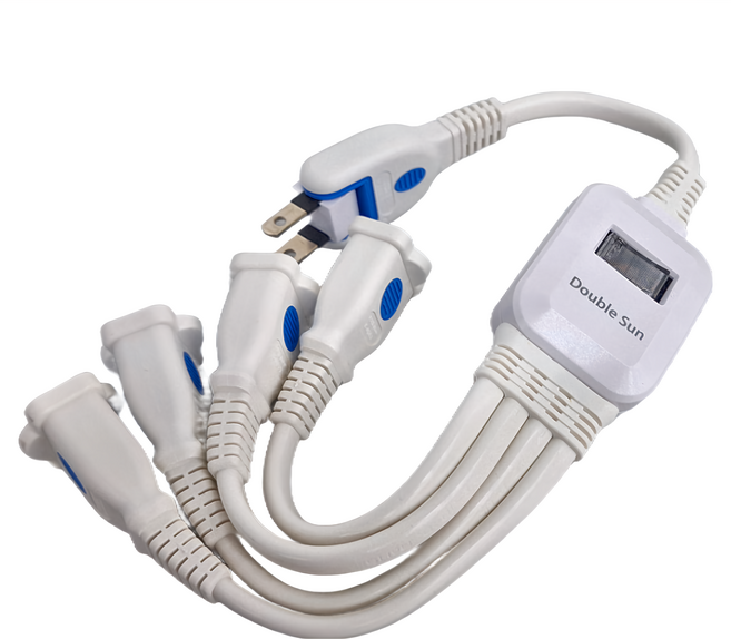 朝日電工 過載1開4插轉接線 E-14L, 1個