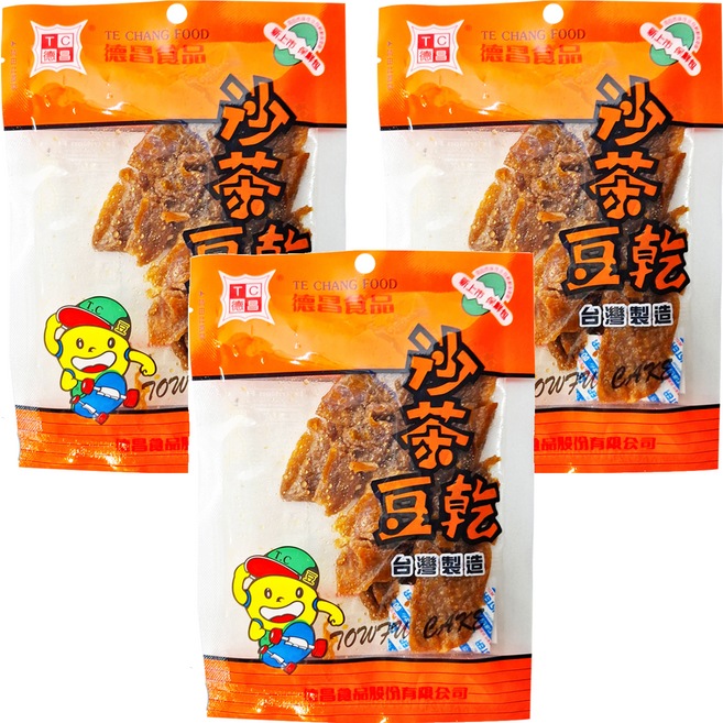德昌 沙茶豆乾, 3包, 60g