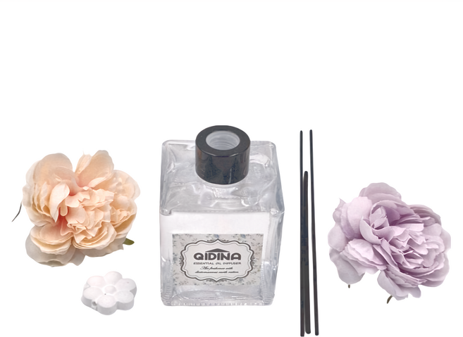 QiMart 花香盛開珪藻土室內香氛擴香瓶, 白麝香, 1瓶, 200ml