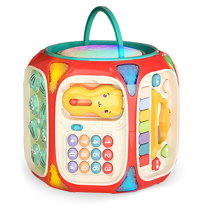 PLAYFUL TOYS 頑玩具 啟蒙八面忙碌鼓, 紅色, 1個