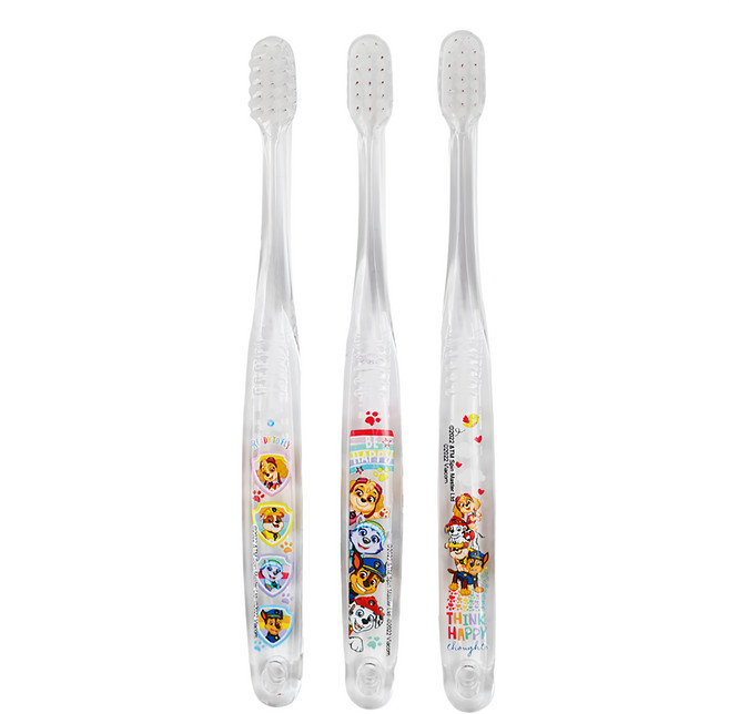 Skater 牙刷 3-5歲 14.5cm, 汪汪隊 透明色, 3支, 1組
