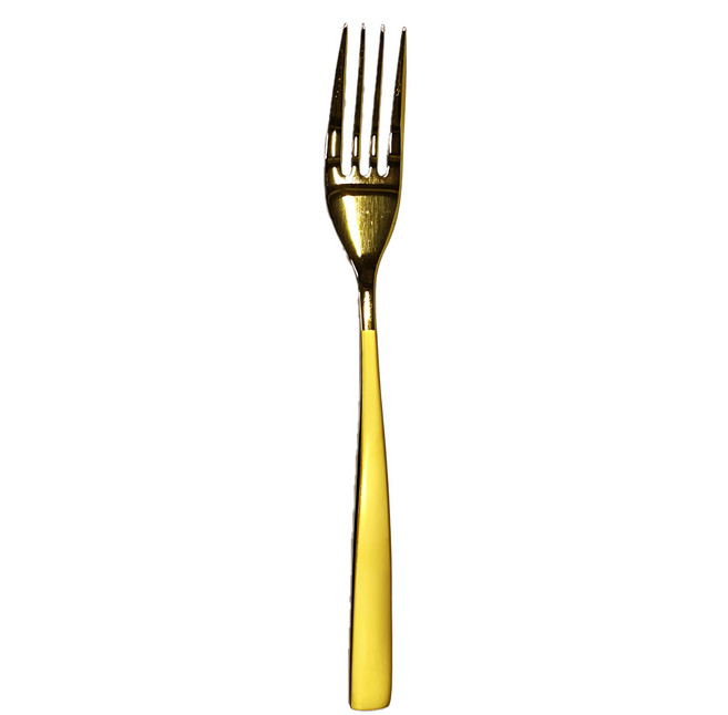 304黃金鍍鈦法式中餐叉 約長17.3cm 食用級, 金黃色, 1支