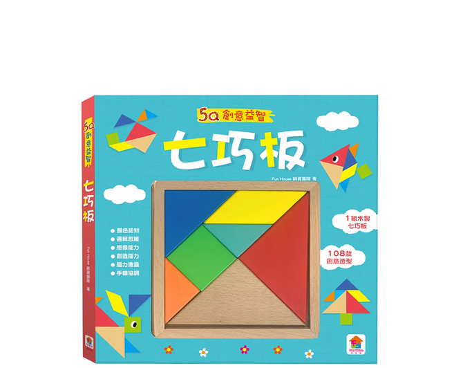 双美生活文創 5Q創意益智七巧板, Multi-color, 1組