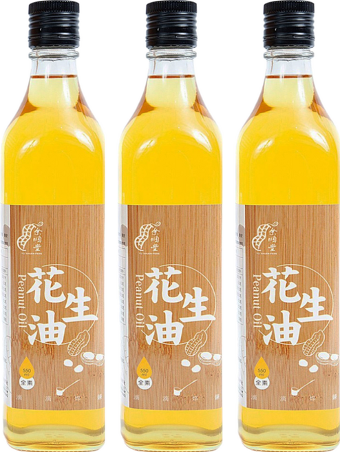 余順豐 花生油, 550ml, 3瓶