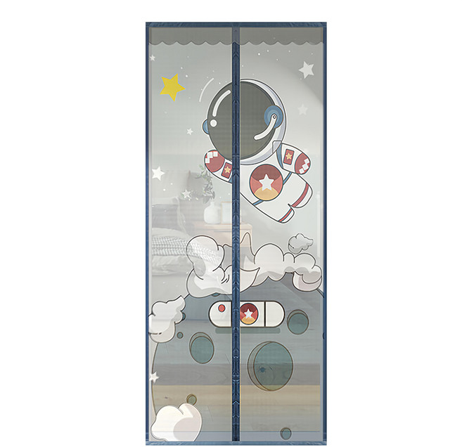 半島良品 魔術膠靜音磁吸防蚊門簾 加寬, 太空人