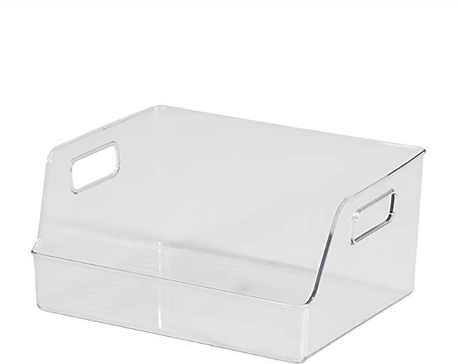 手提收納盒 L(26.5 x 21.5 x 13.5cm), 透明, 1個
