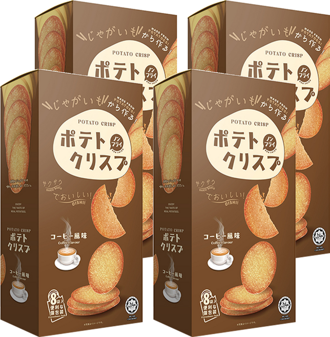 Win2 日本版 馬鈴薯脆餅 咖啡味, 160g, 4盒