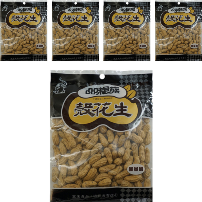 品味食族 殼花生 黑金剛, 400g, 5包