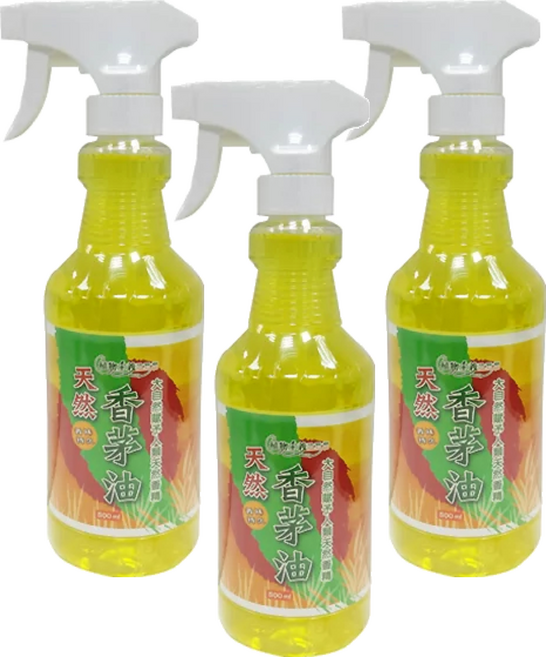植物主義 香茅油 消除異味 氣味芳香, 500ml, 3瓶