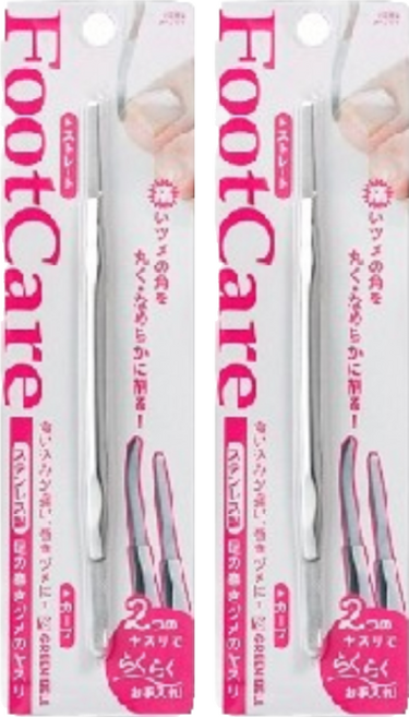 GREEN BELL 綠鐘 PSG 指甲修飾棒 卷指甲用衛生道具 不鏽鋼材質, 2個, 銀色