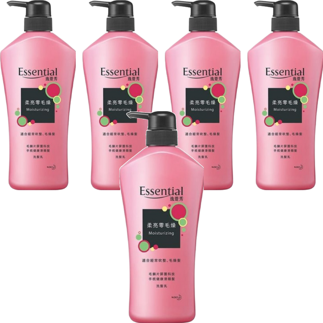 逸萱秀 瞬效修護系列 柔亮零毛燥洗髮乳 毛鱗片屏護科技 適合毛躁無光澤頭髮, 700ml, 5瓶