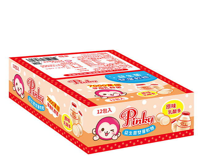 Pinky 益生菌雙層軟糖 12包, 210g, 1盒