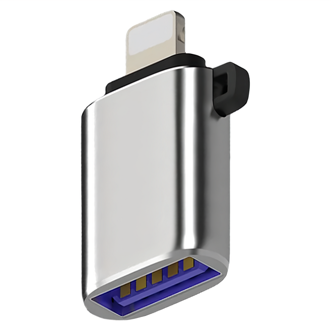 Neon 台灣霓虹 Lightning-USB3.0 OTG轉接頭 32 x 16mm, 32mm, 銀色, 1個