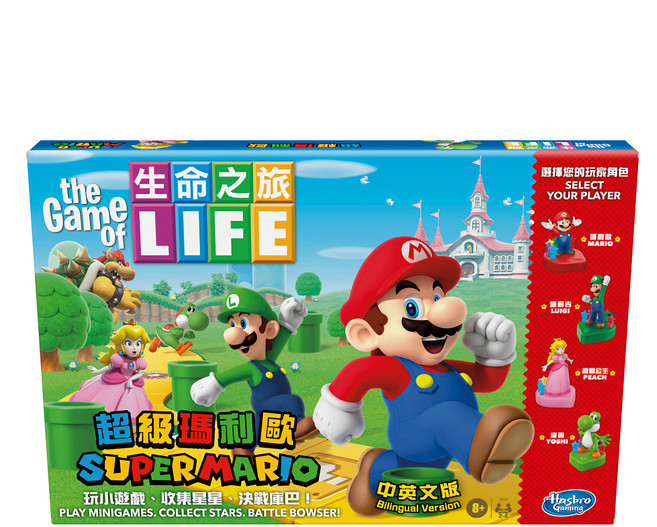 Hasbro 孩之寶 Monopoly 地產大亨 LIFE 生命之旅 超級瑪利歐版, 多色, 1盒