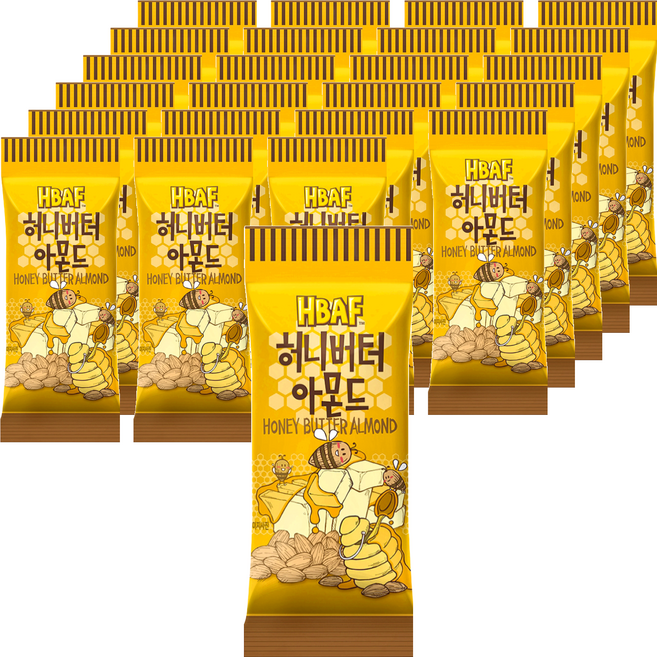 HBAF 杏仁果 蜂蜜奶油味 方便攜帶的隨手包, 30g, 24包