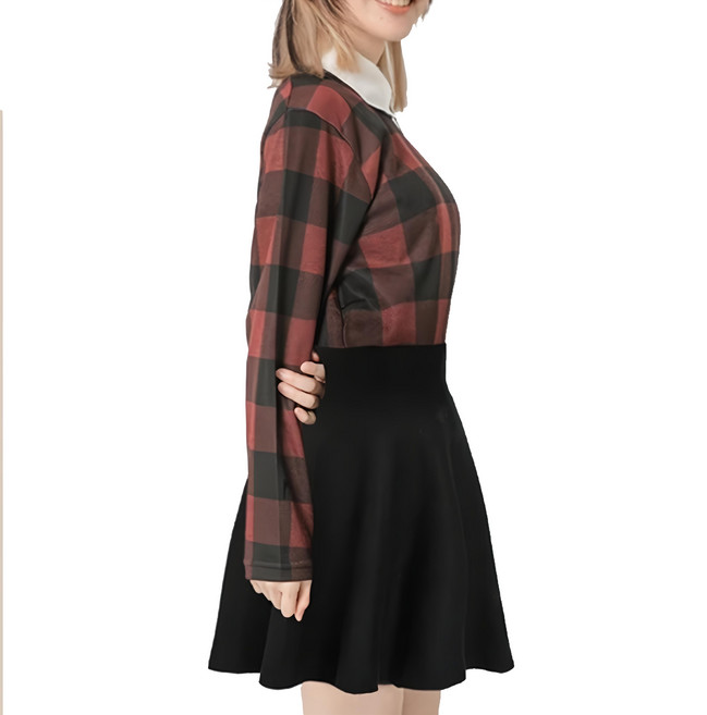 MI MI LEO 時尚刷毛經典格紋機能服 寬版