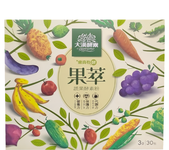 大漢酵素 果萃蔬果酵素粉, 3g, 30包, 1盒