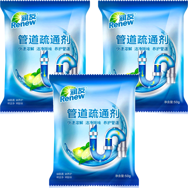 Renew 潤友 馬桶管道疏通劑 10包, 500g, 3組
