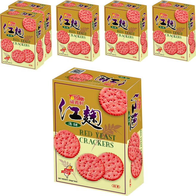 福義軒 紅麴薄餅, 220g, 6盒