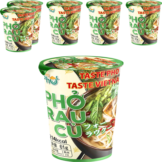 KING PHO 王麵河粉 野菜風味 61g, 6入