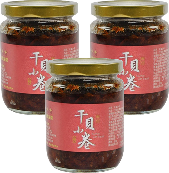 東和食品 How Mama 干貝小卷罐頭, 215g, 3罐