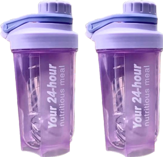 經典手提直飲搖搖杯, 紫色, 500ml, 2個
