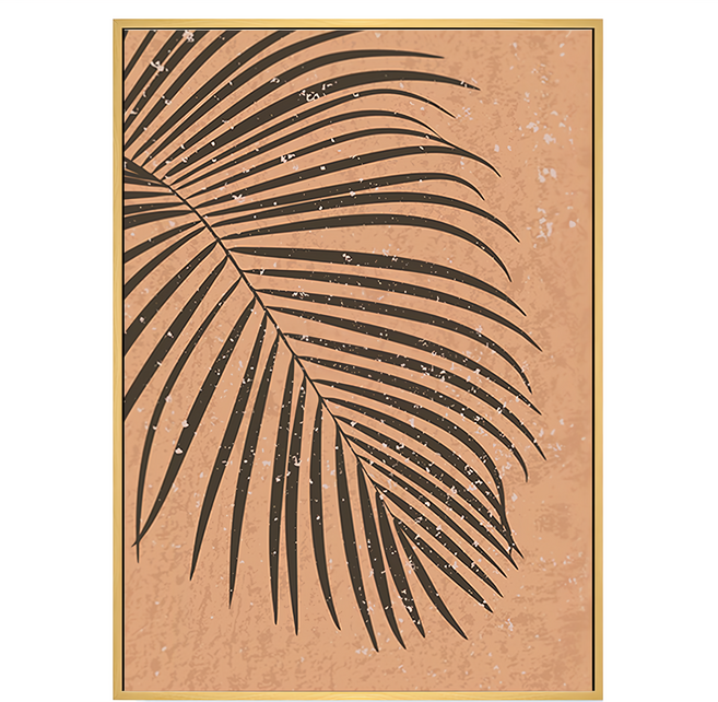 BOLUO GALLERY 菠蘿選畫所 波希米亞的棕櫚掛畫 APGS3482D, 木色