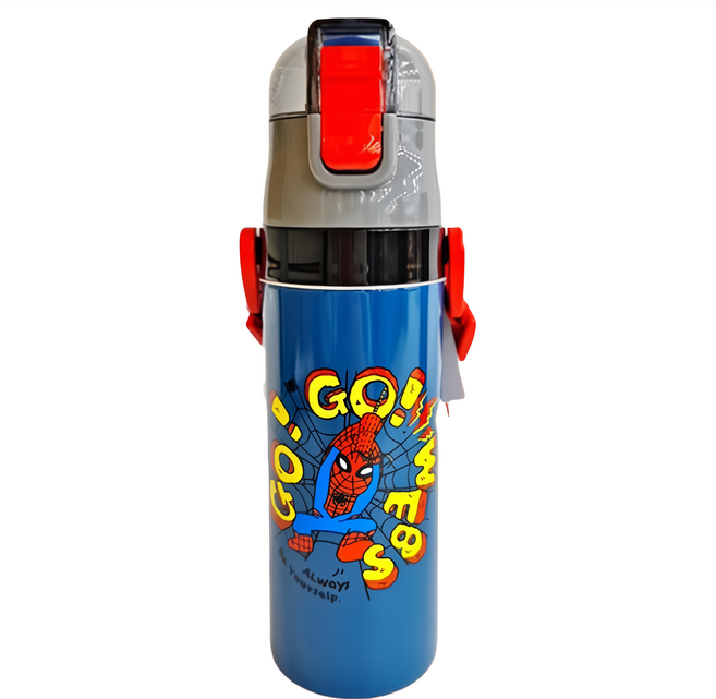 Skater 不鏽鋼保溫水壺 SDC4, 蜘蛛人 藍色, 470ml, 1個