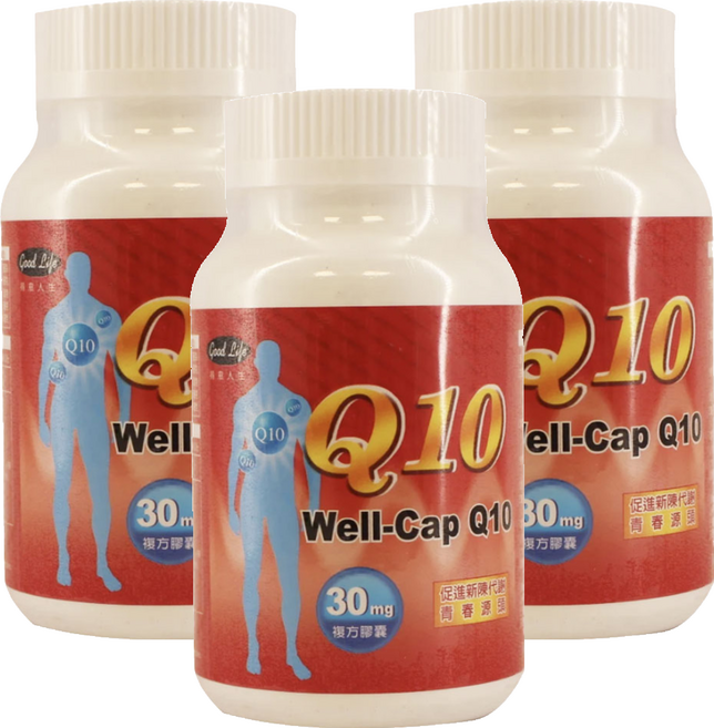 good Life 得意人生 Q10 複方膠囊, 60顆, 30mg, 3罐