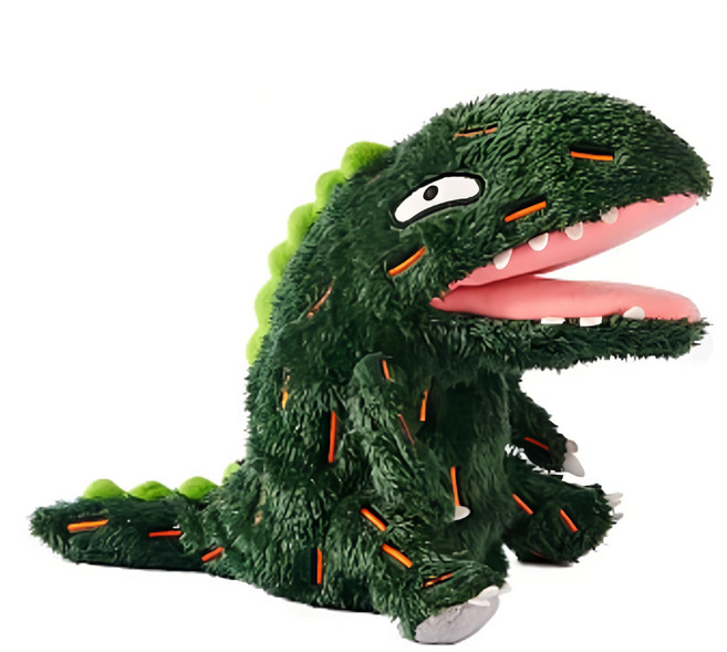 mideer 你看起來很好吃系列 絨毛手偶 34 x 16.8 x 15cm 3歲以上, 霸王龍 黑色, 1個