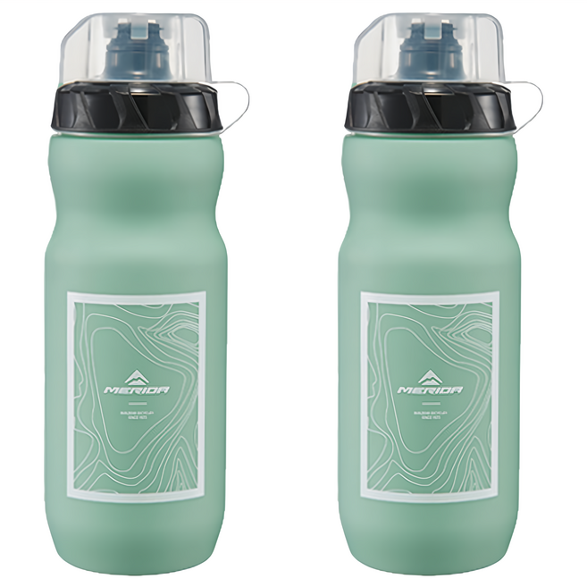 MERIDA 美利達 附防塵蓋 運動水壺, 粉綠色, 680ml, 2個