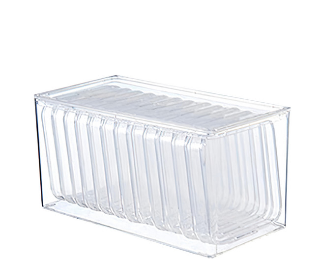 上手家居 吧唧收納盒13件組 透明收納盒 + 徽章收納盒 8.7cm 12個, 1組, 透明色