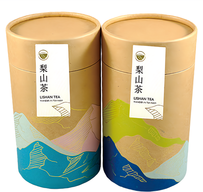 龍源茶品 鑫龍源 茶山漫遊梨山高山茶葉禮盒 附提袋, 茶葉150g 2罐, 1盒