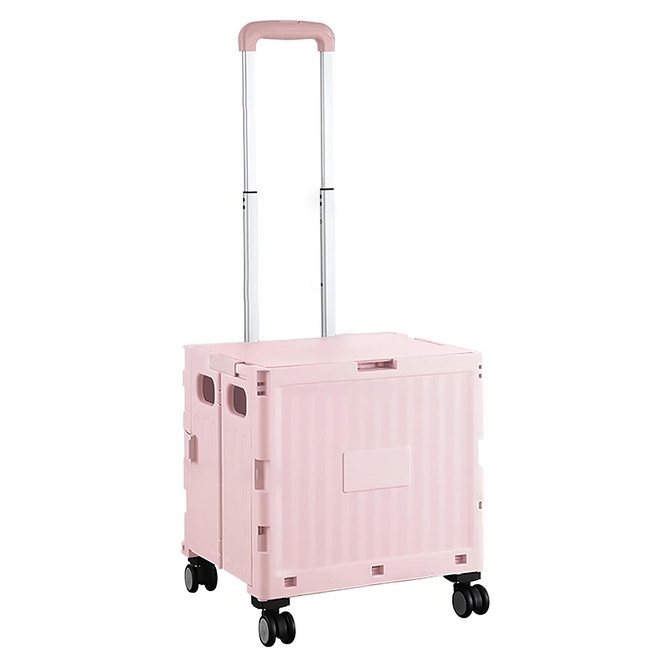 摺疊手推車 小 31 x 36 x 37~88cm, 粉色, 1個