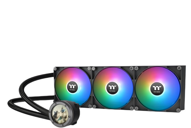 thermaltake 曜越 TH420 V2 Ultra EX ARGB Sync 主機板連動 磁吸快接 2.1吋液晶冷頭 AIO水冷散熱器, CL-W417-PL14SW-A, 黑色, 1個