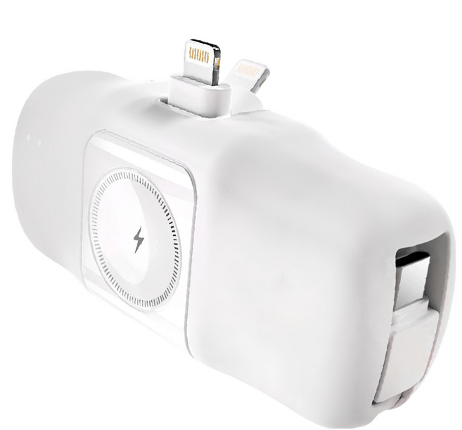 Timo Lightning直插式3合1口袋行動電源, TIMO-03L, 白色