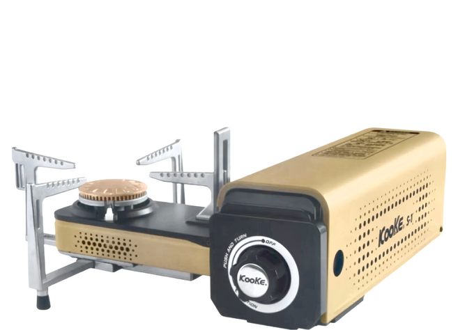 KooKE 酷客 攜帶式卡式爐 S-1 電子點火 2.8KW火力, 沙色, 1個