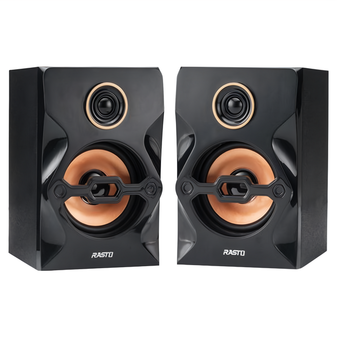 RASTO RD3搖滾爵士2.0聲道多媒體喇叭, R-EPB010, 黑色