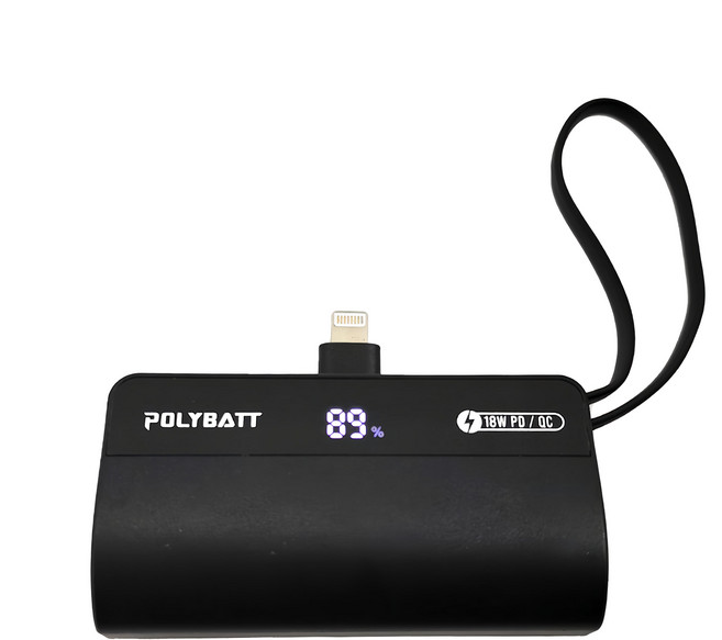POLYBATT 直插式行動電源, PB5000, 黑色