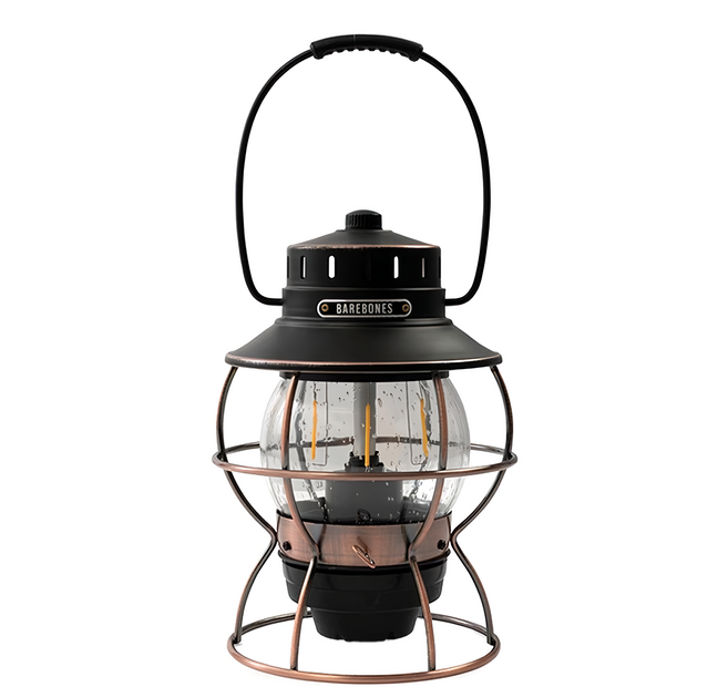 BAREBONES 手提鐵路復古營燈 Railroad Lantern 霧黑色, LIV-280, 1個