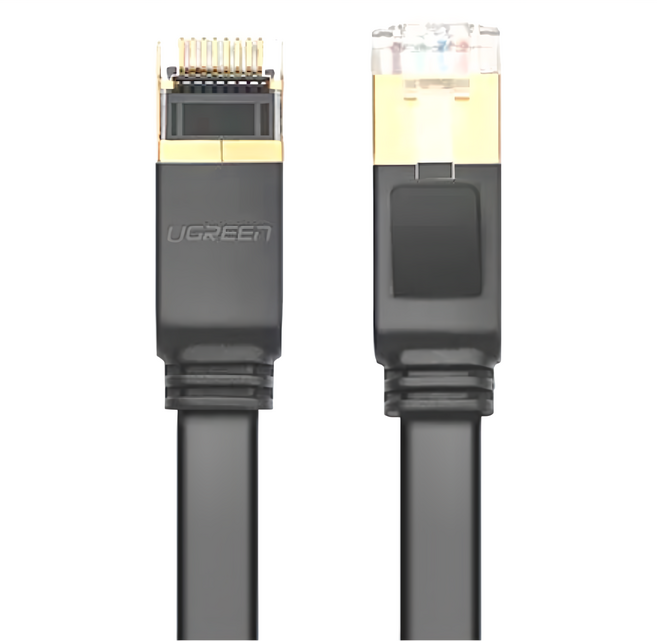 UGREEN 綠聯 CAT7 網路線 FLAT版, 2m, 1條, Black