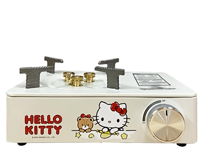 HELLO KITTY 凱蒂貓攜帶卡式爐 烹飪 KT5004, 米白, 1個