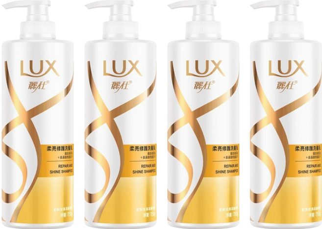 LUX 麗仕 柔亮修護洗髮乳, 750g, 4瓶