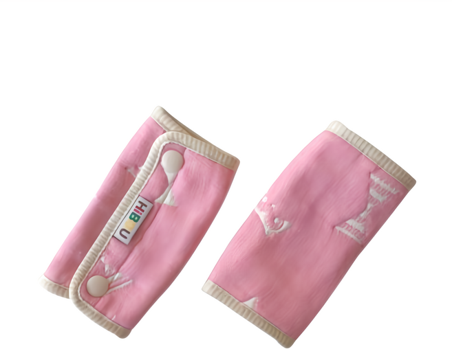 HiBOU 喜福 6重紗背帶口水巾 0歲以上 寶寶外出用品, 幾何小鷹 粉色, 1組