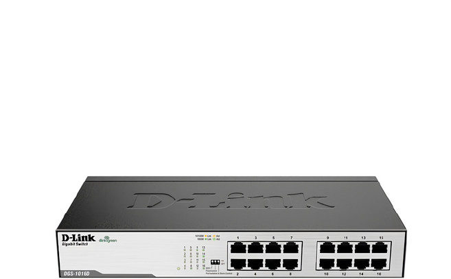 D-Link 友訊科技 台灣公司貨 DGS-1016D EEE節能網路交換器 DGS-1016D, 1入