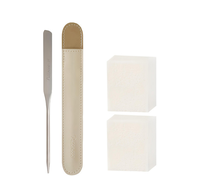 PICCASSO 畢卡索 化妝組 粉底調和棒 16x1公分 1入 + 粉撲 5x3.7x2.3公分 2入, 18816, 1組