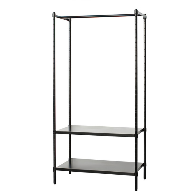 dayneeds 日需百備 無洞單桿衣櫥 2層, 黑色